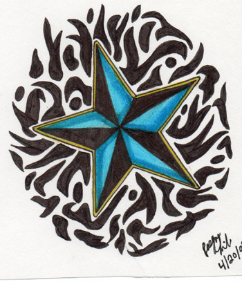 stars tattoo design. Nautical Star Tattoo Design